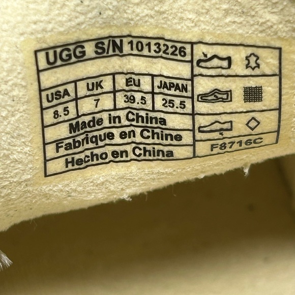 UGG Carilyn Black Suede and Textured Leather Slip-On Sneaker with Ribbon Bow - Picture 6 of 6